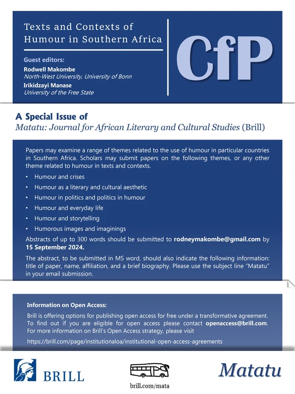 MATATU Humor Special Issue CfP (Page 2)