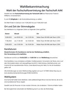 Wahlbekanntmachung FAAK 2025